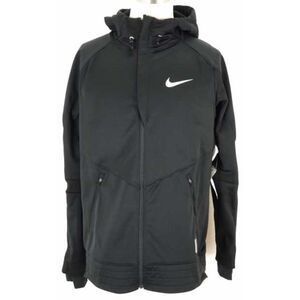 Nike Hyper Elite Therma-Fit Black Jacket Front Pockets Full Zip Closure Size L